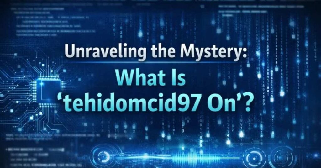 What Is Tehidomcid97 On? Meaning & Full Explanation